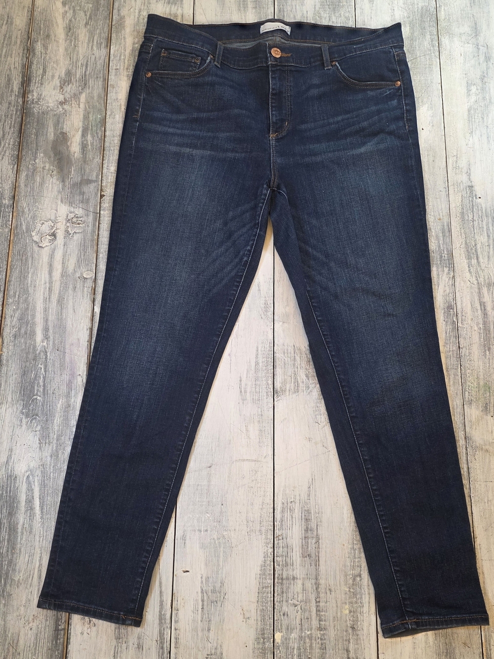 LOFT Women's Slim Dark Blue Modern Skinny Stretch Jeans sz 32/14